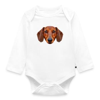 Dachshund, Dachshund, Miniature Dachshund, Dachshund Club, Dachshund - Organic Longsleeve Baby Bodysuit - white - Front