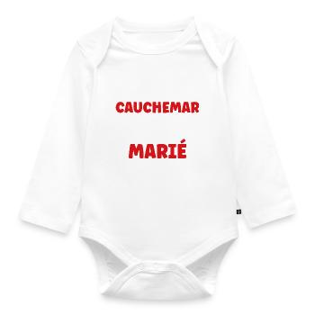 I had a nightmare: married - Organic Longsleeve Baby Bodysuit - white - Front
