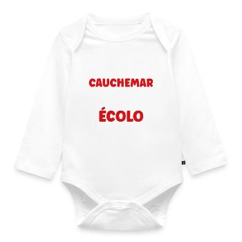 J’ai eu un cauchemar écolo - Body Bébé bio manches longues - blanc - Devant