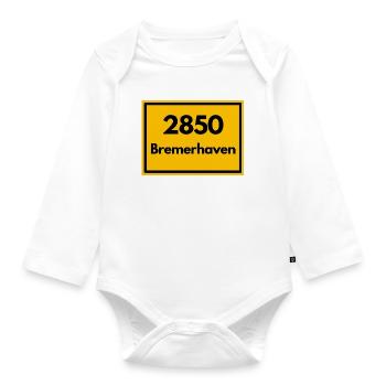 ANCIEN CODE POSTAL RETRO 2850 BREMERHAVEN HAFEN - Body Bébé bio manches longues - blanc - Devant