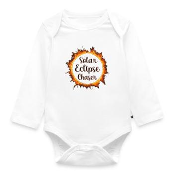 Solar eclipse chaser - Baby Bio-Langarm-Body - Weiß - Vorne