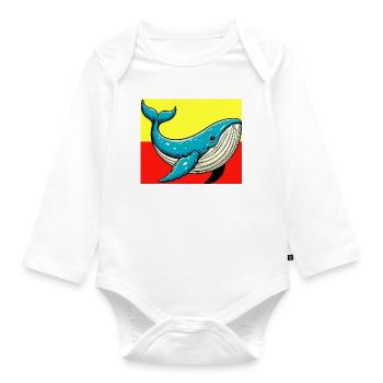 Wal - Baby Bio-Langarm-Body - Weiß - Vorne