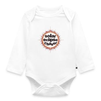 Chasseur d’éclipses solaires - Body Bébé bio manches longues - blanc - Devant