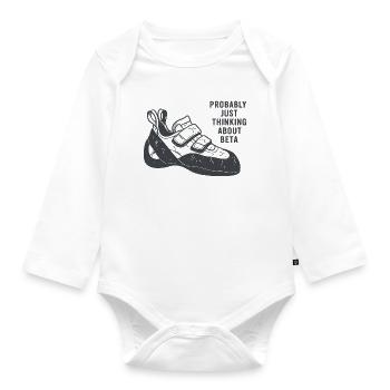 Beta Thought Sneaker Tee - Baby Bio-Langarm-Body - Weiß - Vorne