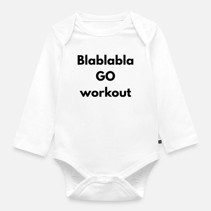 BLABLABLA Go Workout - Baby Bio-Langarm-Body - Weiß
