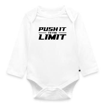 Push It To The Limit - Organic Longsleeve Baby Bodysuit - white - Front
