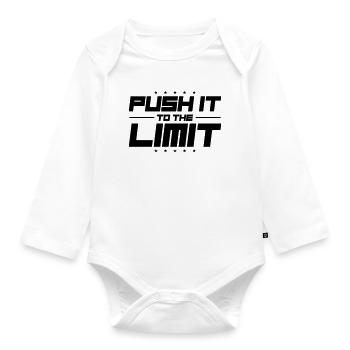Push It To The Limit - Organic Longsleeve Baby Bodysuit - white - Front