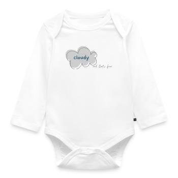 cloudy_person - Organic Longsleeve Baby Bodysuit - white - Front