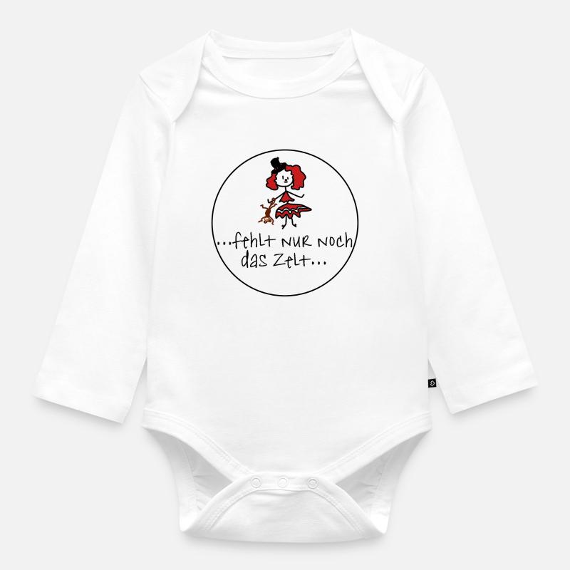 Tent missing - Organic Longsleeve Baby Bodysuit - white