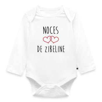 Noces de Zibeline 54 ans de mariage - Body Bébé bio manches longues - blanc - Devant