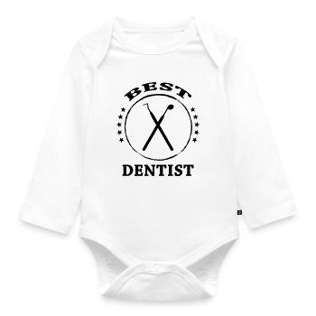 Best Dentist Tools Crest - Body Bébé bio manches longues - blanc - Devant