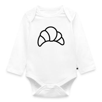 croissant - Body Bébé bio manches longues - blanc - Devant