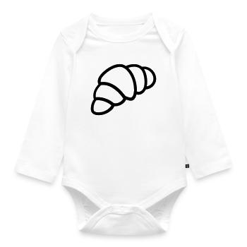 Halbmond - Baby Bio-Langarm-Body - Weiß - Vorne