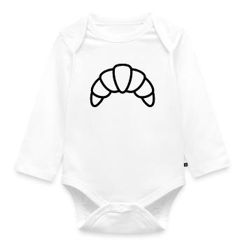 Halbmond - Baby Bio-Langarm-Body - Weiß - Vorne