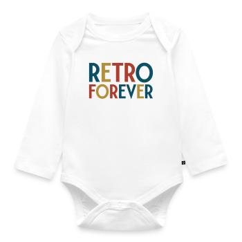 Retro forever - Body Bébé bio manches longues - blanc - Devant