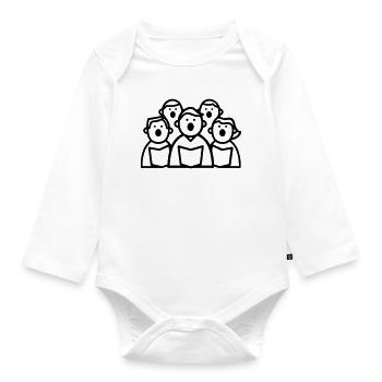 choir - Organic Longsleeve Baby Bodysuit - white - Front