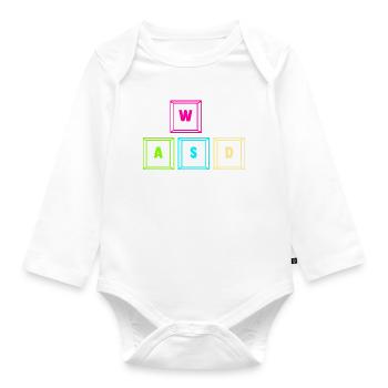 Gaming Computer Gamer Gaming Gamer - Organic Longsleeve Baby Bodysuit - white - Front