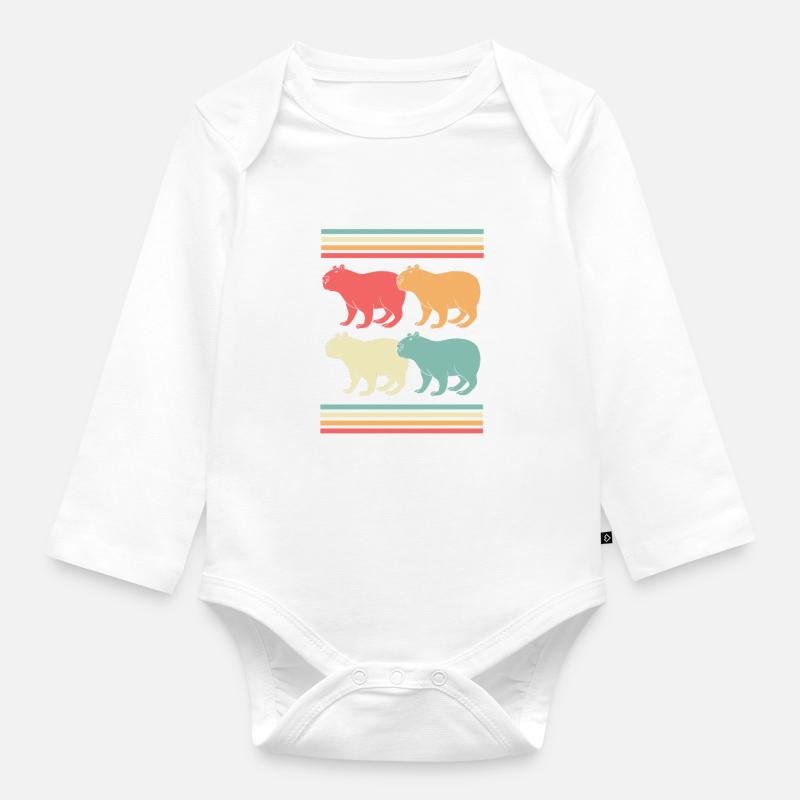 Capibara Capybara - Body Bébé bio manches longues - blanc