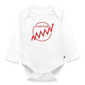 Épingles à cheveux de l’Alpe d’Huez 21 Art cycliste - Body Bébé bio manches longues - blanc - Devant