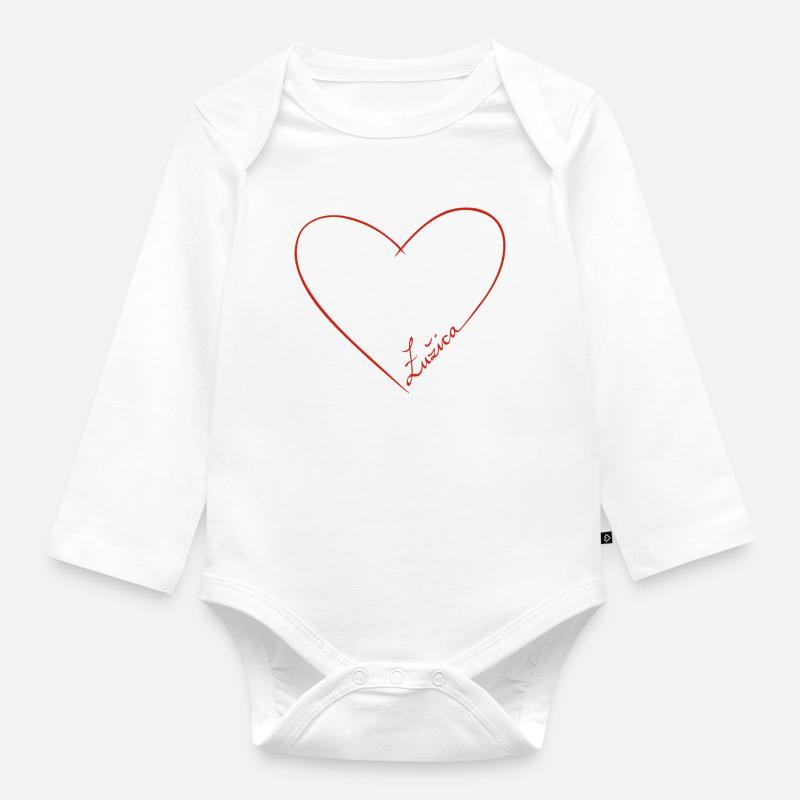 ŁUŽICA ♡ - Body Bébé bio manches longues - blanc