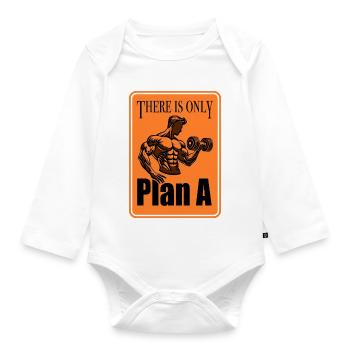 Only Plan A - Organic Longsleeve Baby Bodysuit - white - Front