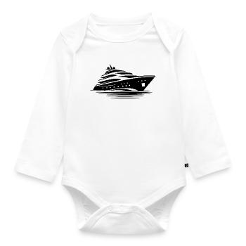 Cruise Dreams on the High Seas Cruise Mode On - Organic Longsleeve Baby Bodysuit - white - Front