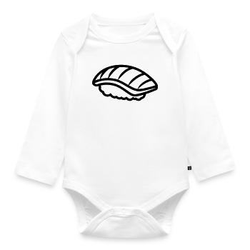 sushi - Organic Longsleeve Baby Bodysuit - white - Front