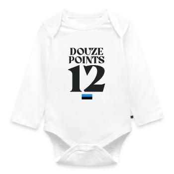 Twelve Points Eurovision Estonia - Organic Longsleeve Baby Bodysuit - white - Front