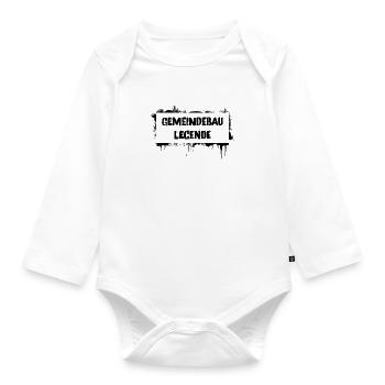 Légende du logement municipal – proverbe culte viennois - Body Bébé bio manches longues - blanc - Devant