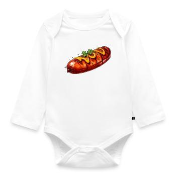 Bratwurst - Baby Bio-Langarm-Body - Weiß - Vorne