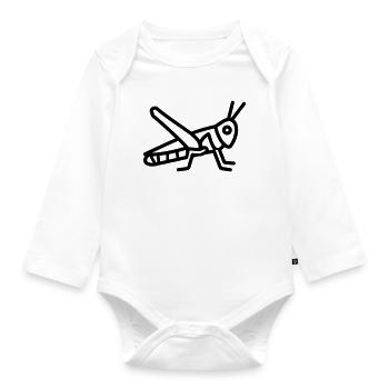 grasshopper - Organic Longsleeve Baby Bodysuit - white - Front