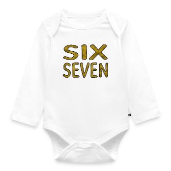 Six Seven Gold - Organic Longsleeve Baby Bodysuit - white - Front
