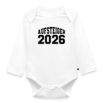 Promoted in 2026 - Organic Longsleeve Baby Bodysuit - white - Front
