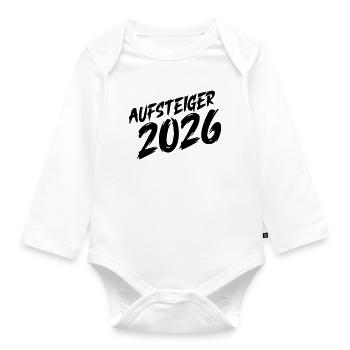 Promoted in 2026 - Organic Longsleeve Baby Bodysuit - white - Front