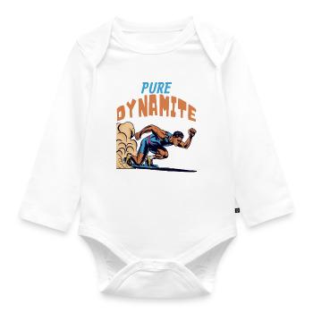 Sprinteur : Pure Dynamite - Body Bébé bio manches longues - blanc - Devant