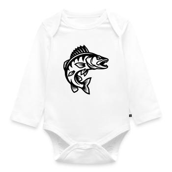 Brochet - Body Bébé bio manches longues - blanc - Devant