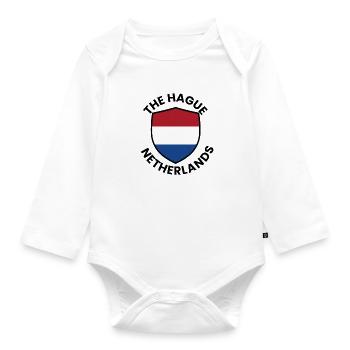 Le Bouclier de La Haye aux Pays-Bas - Body Bébé bio manches longues - blanc - Devant