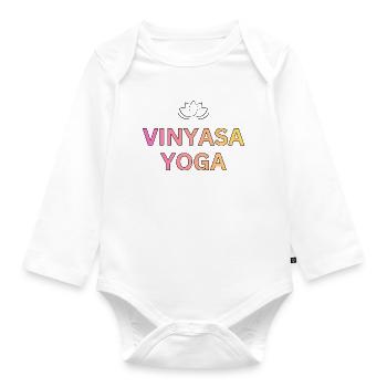 Vinyasa Yoga Gradient - Organic Longsleeve Baby Bodysuit - white - Front
