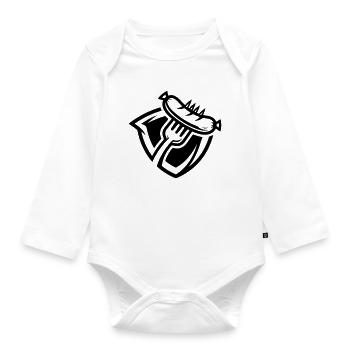 Wurst Gabel - Baby Bio-Langarm-Body - Weiß - Vorne