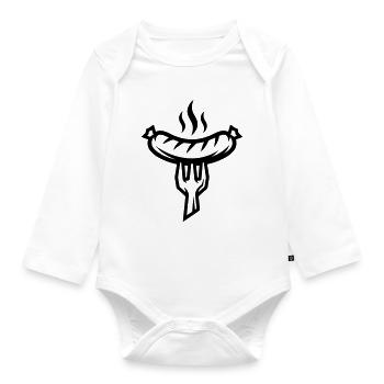 Wurst Bratwurst - Baby Bio-Langarm-Body - Weiß - Vorne