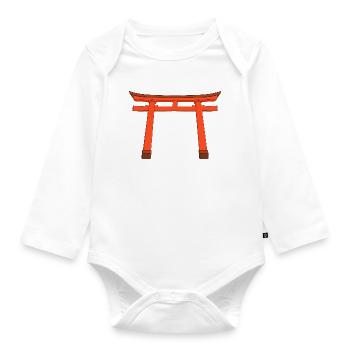 Vivid Torii Gate - Organic Longsleeve Baby Bodysuit - white - Front