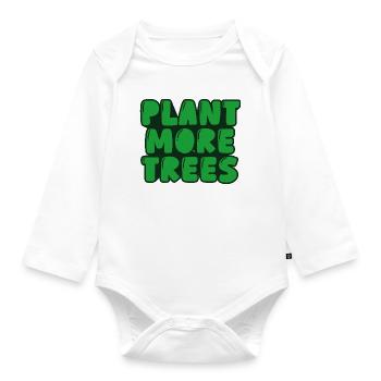 Plantez plus d’arbres - Body Bébé bio manches longues - blanc - Devant
