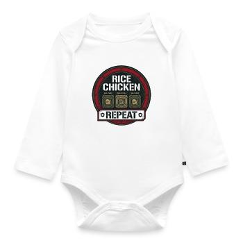 Saison de taille avec déficit calorique réduit - Body Bébé bio manches longues - blanc - Devant