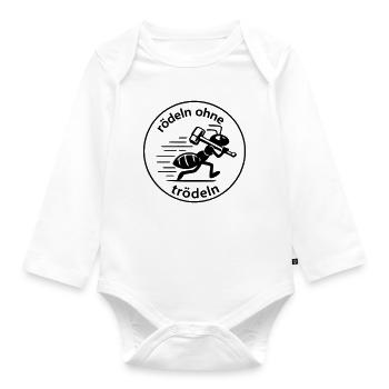 Rödeln ohne Trödeln Ameise Arbeit Maloche Schuften - Baby Bio-Langarm-Body - Weiß - Vorne