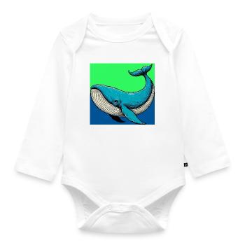 Wal - Baby Bio-Langarm-Body - Weiß - Vorne