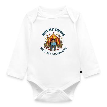 Not My Circus Not My Monkeys - Organic Longsleeve Baby Bodysuit - white - Front