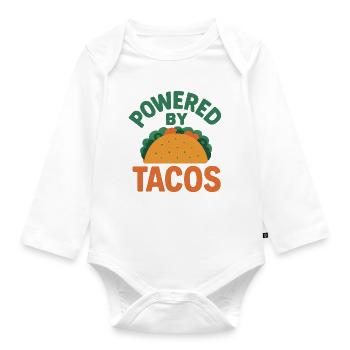 Propulsé par Tacos - Body Bébé bio manches longues - blanc - Devant
