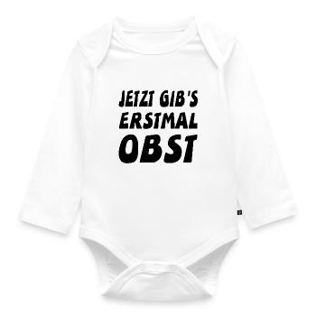 Obst - Baby Bio-Langarm-Body - Weiß - Vorne