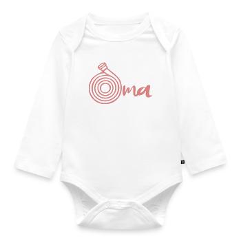 Garden Hose Gardener Grandma - Organic Longsleeve Baby Bodysuit - white - Front