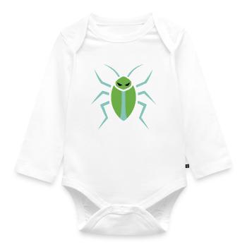 Kakarlake, Insekt - Baby Bio-Langarm-Body - Weiß - Vorne